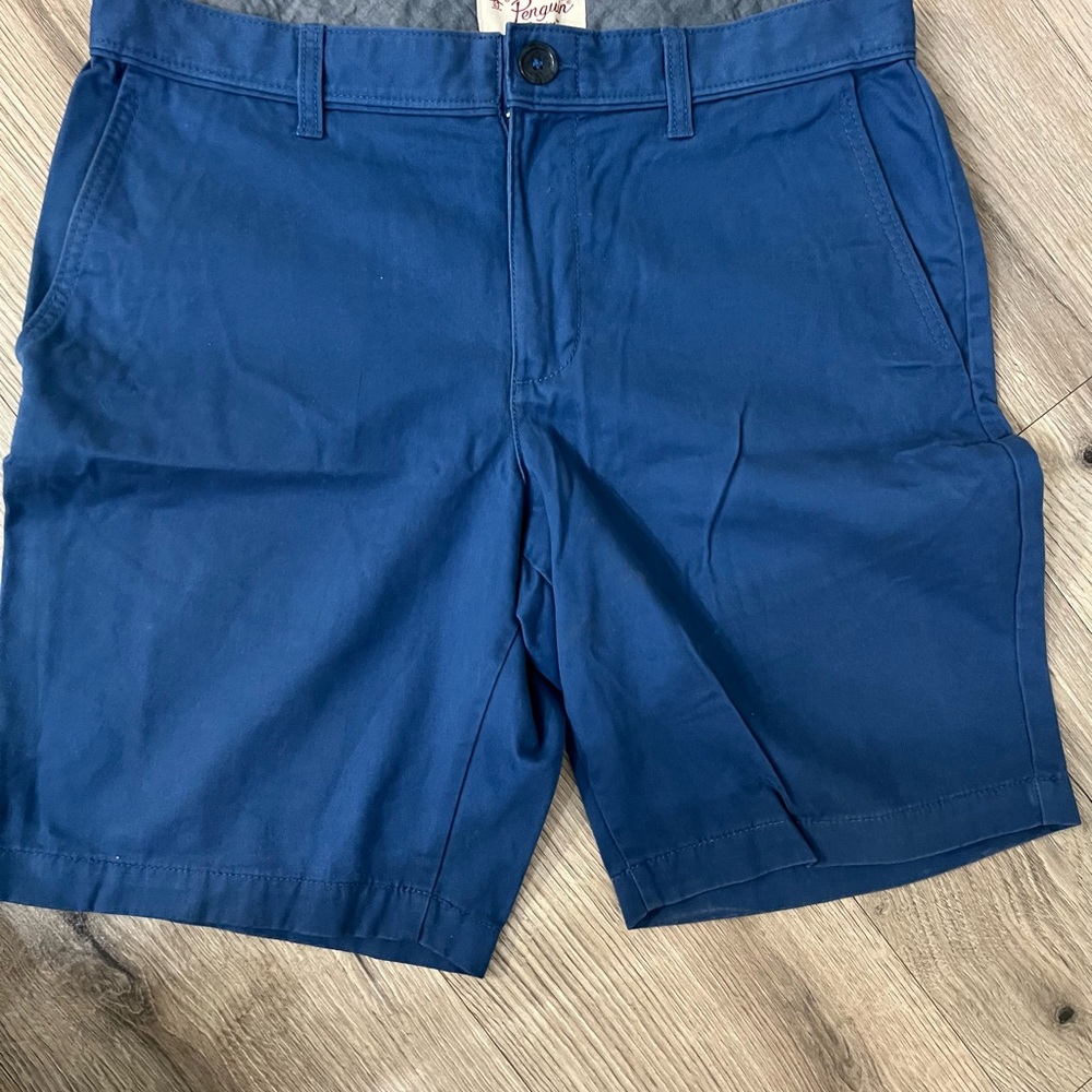 Men’s Original Penguin Classic Blue Flat Front Shorts